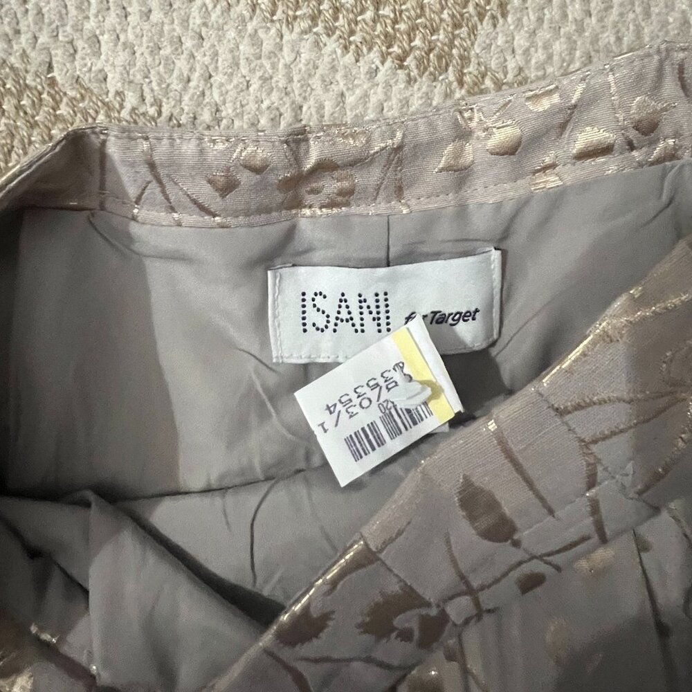 Isaac Mizrahi for Target Metallic Floral Pleated Skirt – Silver/Gray - Picture 3 of 3